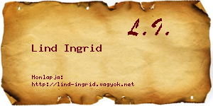 Lind Ingrid névjegykártya